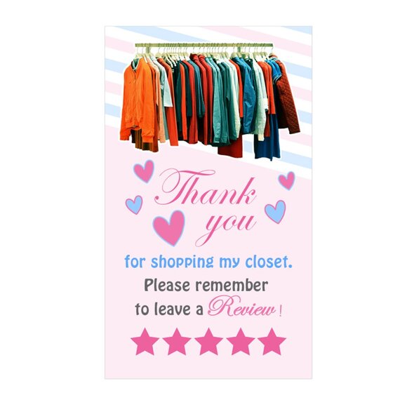 50 Closet Thank You Cards - Picture 2 of 4